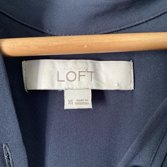 Loft Charcoal Grey Blouse - Picture 3 of 4